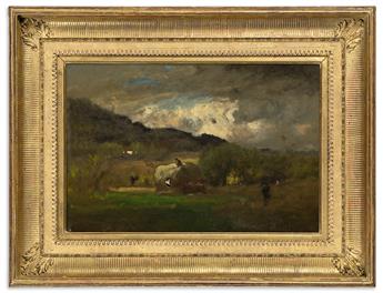 GEORGE INNESS (1825 - 1894) Thunder Storm in Medfield, Massachusetts.